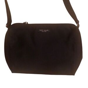Kate Spade Nylon Black Women's Top Handle Silver Hardware Shoulder Handbag Purse